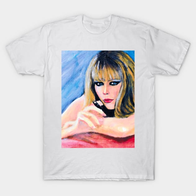 Claudia Schiffer Cigarette T Shirt TeePublic
